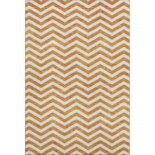 Piper Looms Mayfield Chevron AMF922 Orange Machine Washable Area Rug main image