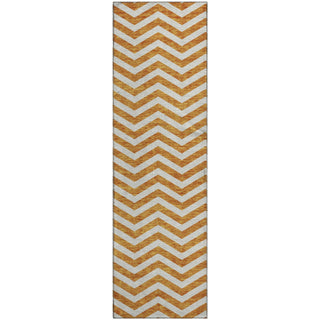 Piper Looms Mayfield Chevron AMF922 Orange Machine Washable Area Rug Runner Main Image
