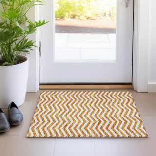 Piper Looms Mayfield Chevron AMF922 Orange Machine Washable Area Rug Scatter Lifestyle Image Feature