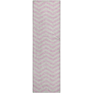 Piper Looms Mayfield Chevron AMF922 Pink Machine Washable Area Rug Runner Main Image