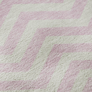 Piper Looms Mayfield Chevron AMF922 Pink Machine Washable Area Rug Swatch Image