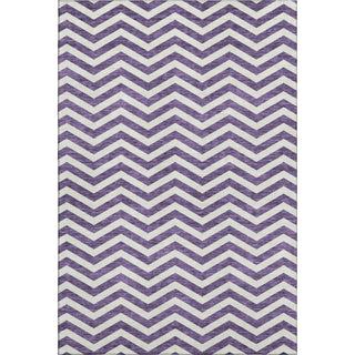 Piper Looms Mayfield Chevron AMF922 Purple Machine Washable Area Rug main image