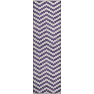 Piper Looms Mayfield Chevron AMF922 Purple Machine Washable Area Rug Runner Main Image