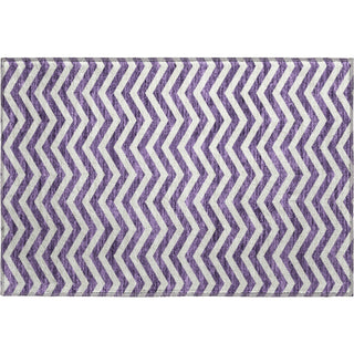 Piper Looms Mayfield Chevron AMF922 Purple Machine Washable Area Rug Scatter Main Image