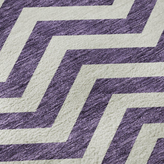 Piper Looms Mayfield Chevron AMF922 Purple Machine Washable Area Rug Swatch Image