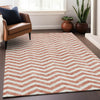 Piper Looms Mayfield Chevron AMF922 Salmon Machine Washable Area Rug Lifestyle Image Feature