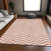 Piper Looms Mayfield Chevron AMF922 Salmon Machine Washable Area Rug Lifestyle Image Feature
