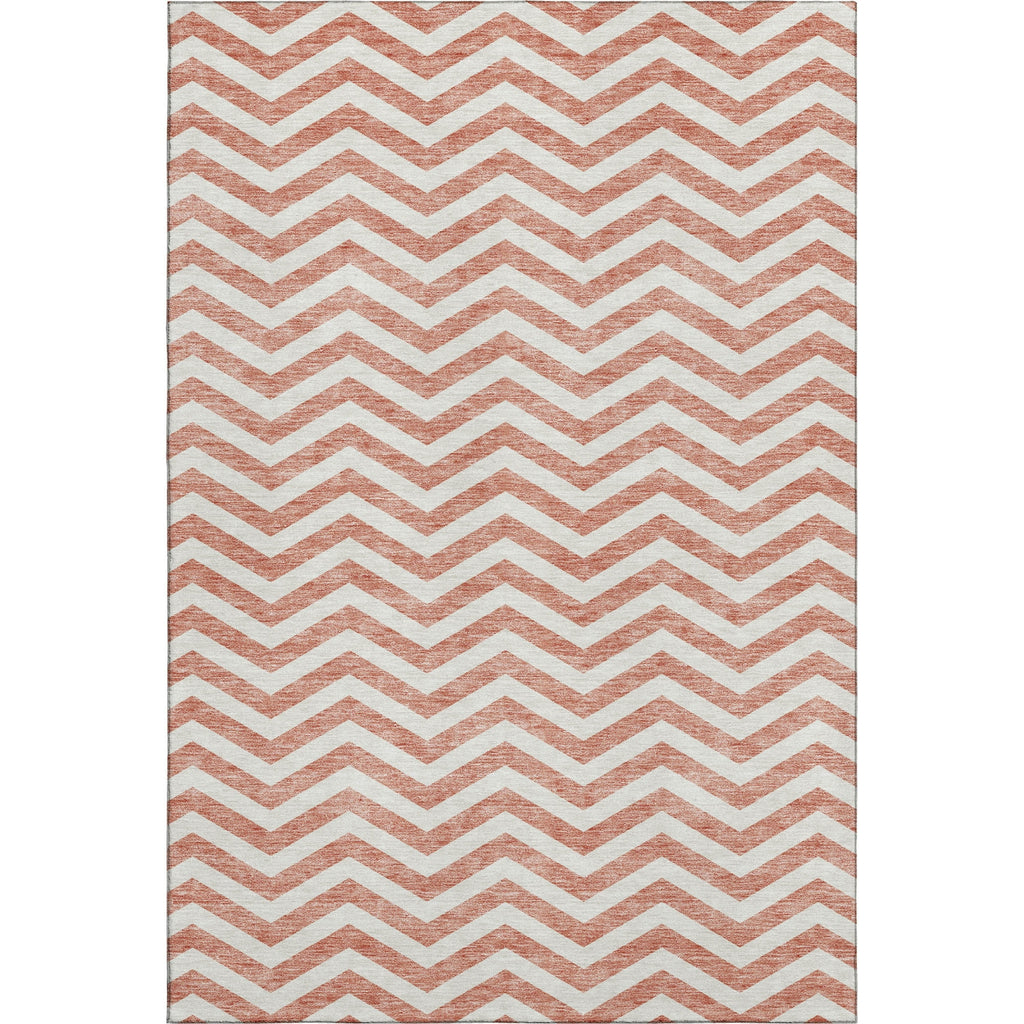 Piper Looms Mayfield Chevron AMF922 Salmon Machine Washable Area Rug main image