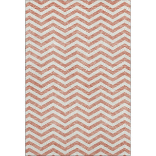 Piper Looms Mayfield Chevron AMF922 Salmon Machine Washable Area Rug main image