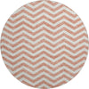 Piper Looms Mayfield Chevron AMF922 Salmon Machine Washable Area Rug Round Main Image