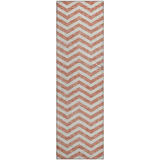 Piper Looms Mayfield Chevron AMF922 Salmon Machine Washable Area Rug Runner Main Image