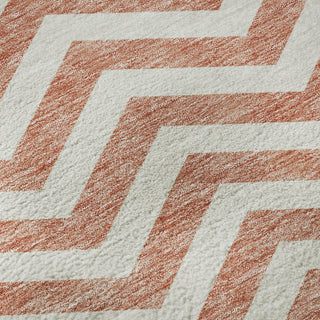Piper Looms Mayfield Chevron AMF922 Salmon Machine Washable Area Rug Swatch Image