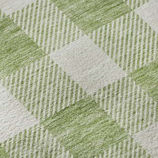 Piper Looms Mayfield Plaid AMF923 Aloe Machine Washable Area Rug Swatch Image
