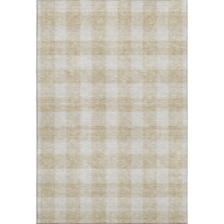 Piper Looms Mayfield Plaid AMF923 Beige Machine Washable Area Rug main image