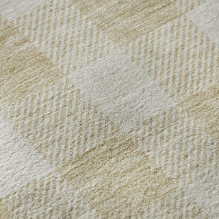 Piper Looms Mayfield Plaid AMF923 Beige Machine Washable Area Rug Swatch Image