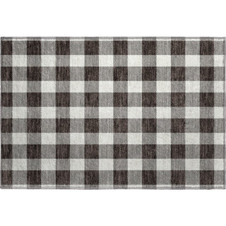 Piper Looms Mayfield Plaid AMF923 Black Machine Washable Area Rug Scatter Main Image