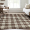 Piper Looms Mayfield Plaid AMF923 Brown Machine Washable Area Rug Lifestyle Image Feature
