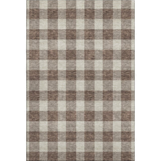 Piper Looms Mayfield Plaid AMF923 Brown Machine Washable Area Rug main image