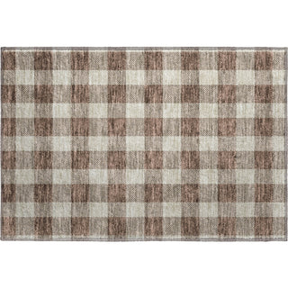Piper Looms Mayfield Plaid AMF923 Brown Machine Washable Area Rug Scatter Main Image