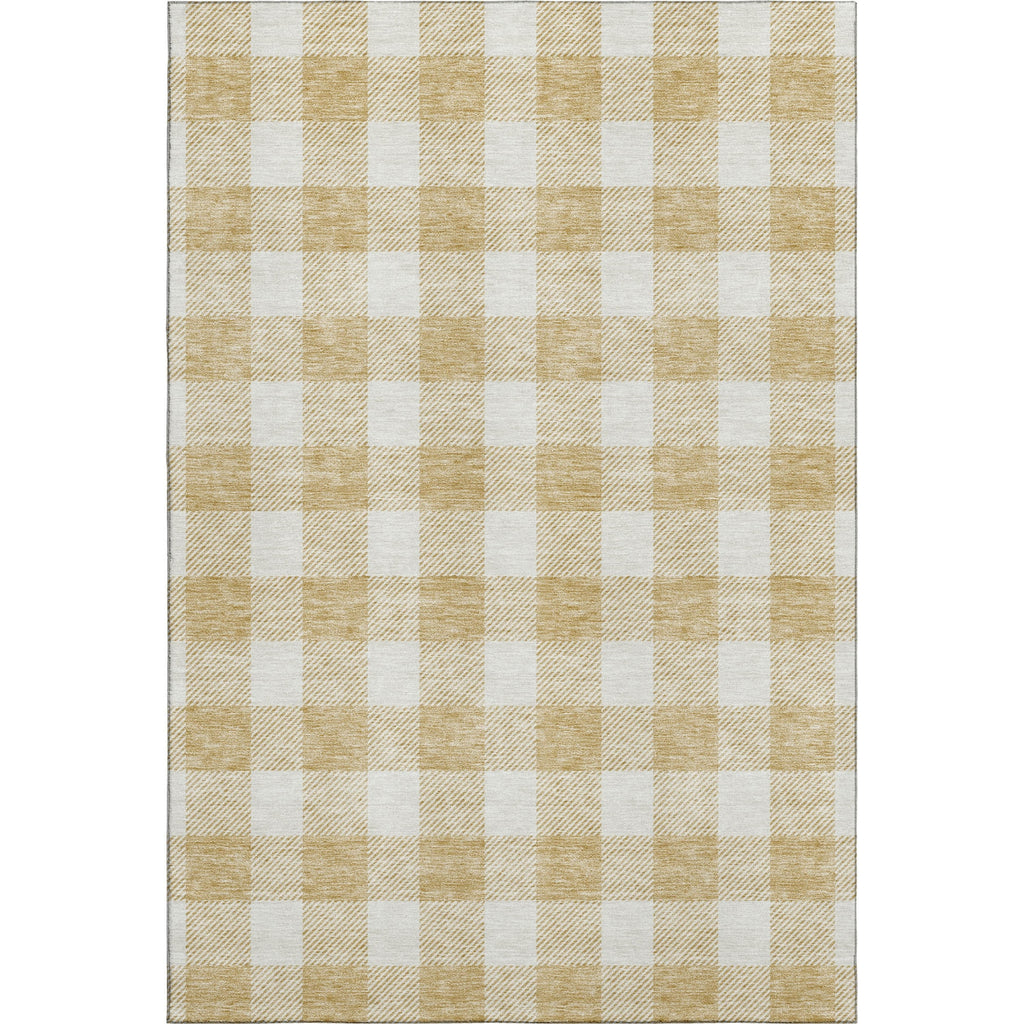 Piper Looms Mayfield Plaid AMF923 Gold Machine Washable Area Rug ...