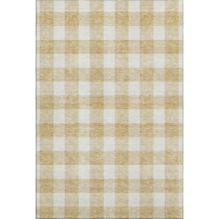 Piper Looms Mayfield Plaid AMF923 Gold Machine Washable Area Rug main image