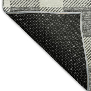 Piper Looms Mayfield Plaid AMF923 Gray Machine Washable Area Rug Backing Image