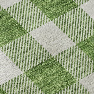 Piper Looms Mayfield Plaid AMF923 Green Machine Washable Area Rug Swatch Image