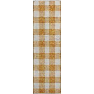 Piper Looms Mayfield Plaid AMF923 Orange Machine Washable Area Rug Runner Main Image
