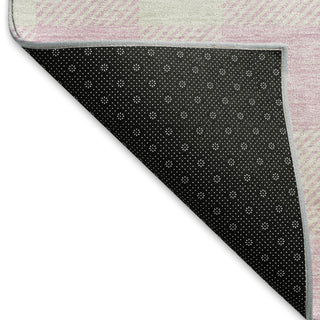 Piper Looms Mayfield Plaid AMF923 Pink Machine Washable Area Rug Backing Image