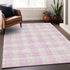 Piper Looms Mayfield Plaid AMF923 Pink Machine Washable Area Rug Lifestyle Image Feature