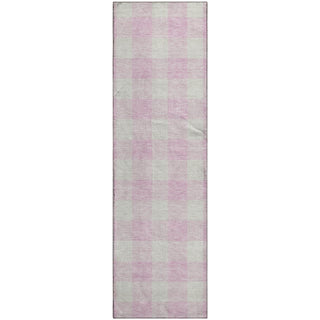 Piper Looms Mayfield Plaid AMF923 Pink Machine Washable Area Rug Runner Main Image