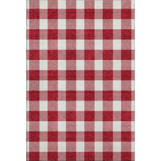 Piper Looms Mayfield Plaid AMF923 Red Machine Washable Area Rug main image