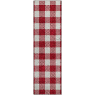 Piper Looms Mayfield Plaid AMF923 Red Machine Washable Area Rug Runner Main Image