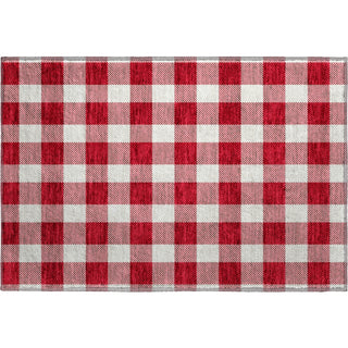 Piper Looms Mayfield Plaid AMF923 Red Machine Washable Area Rug Scatter Main Image