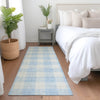 Piper Looms Mayfield Plaid AMF923 Sky Machine Washable Area Rug Runner Lifestyle Image Feature