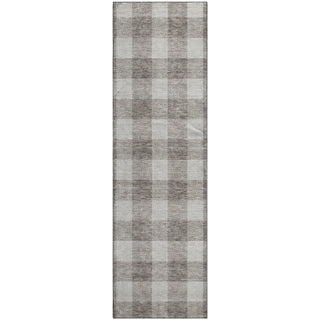 Piper Looms Mayfield Plaid AMF923 Taupe Machine Washable Area Rug Runner Main Image