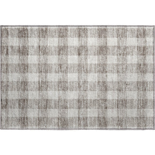 Piper Looms Mayfield Plaid AMF923 Taupe Machine Washable Area Rug Scatter Main Image