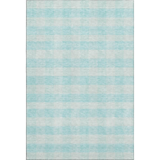 Piper Looms Mayfield Plaid AMF924 Aqua Machine Washable Area Rug main image