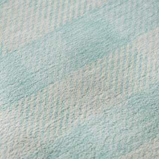 Piper Looms Mayfield Plaid AMF924 Aqua Machine Washable Area Rug Swatch Image
