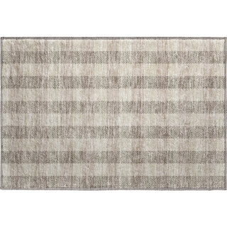 Piper Looms Mayfield Plaid AMF924 Beige Machine Washable Area Rug Scatter Main Image
