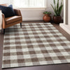 Piper Looms Mayfield Plaid AMF924 Brown Machine Washable Area Rug Lifestyle Image Feature