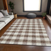 Piper Looms Mayfield Plaid AMF924 Brown Machine Washable Area Rug Lifestyle Image Feature