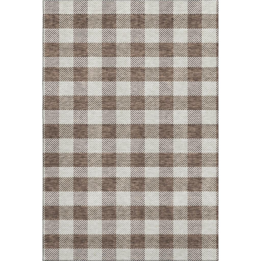 Piper Looms Mayfield Plaid AMF924 Brown Machine Washable Area Rug main image