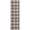 Piper Looms Mayfield Plaid AMF924 Brown Machine Washable Area Rug Runner Main Image