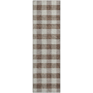 Piper Looms Mayfield Plaid AMF924 Brown Machine Washable Area Rug Runner Main Image