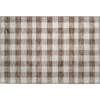 Piper Looms Mayfield Plaid AMF924 Brown Machine Washable Area Rug Scatter Main Image