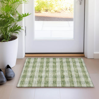 Piper Looms Mayfield Plaid AMF924 Green Machine Washable Area Rug Scatter Lifestyle Image Feature