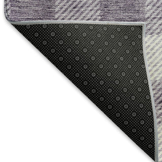 Piper Looms Mayfield Plaid AMF924 Lavender Machine Washable Area Rug Backing Image