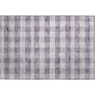 Piper Looms Mayfield Plaid AMF924 Lavender Machine Washable Area Rug Scatter Main Image