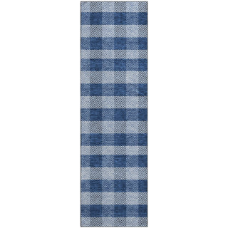 Piper Looms Mayfield Plaid AMF924 Navy Machine Washable Area Rug Runner Main Image